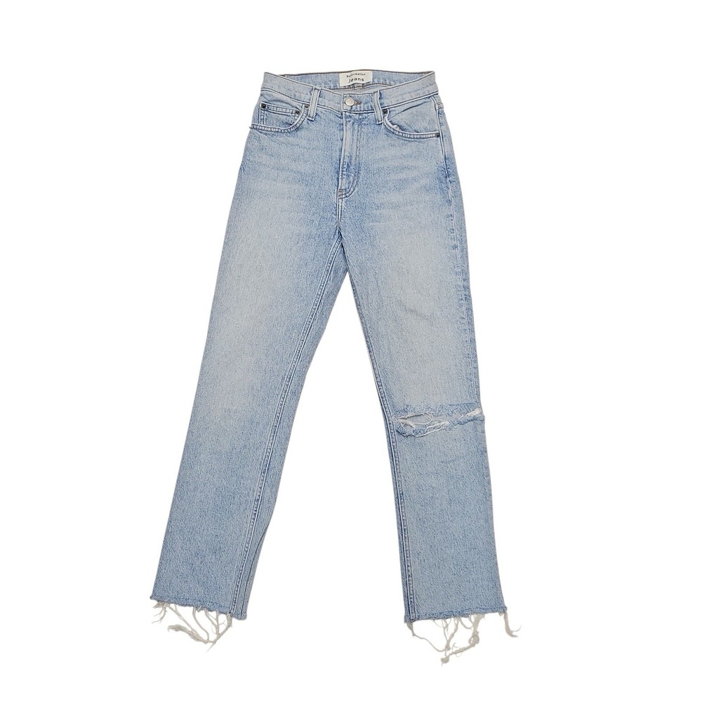 Reformation Straight‎ Leg  Light Wash Jeans High Rise Womens Size 24